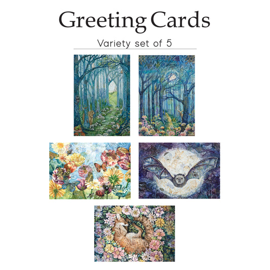 Set of 5 "Woods" Greeting Card