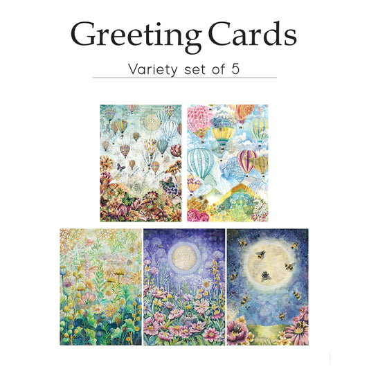 Set of 5"Garden" Greeting Card