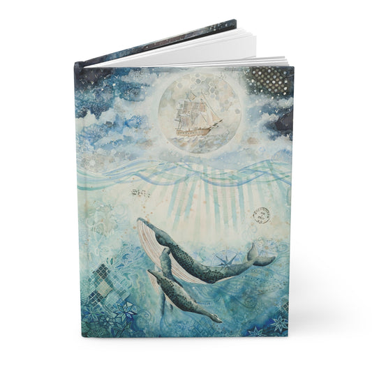 Dreamy Ocean Whales Hardcover Journal