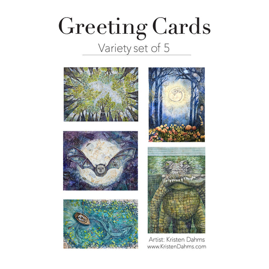 Set of 5 "Spooky" Greeting Cards