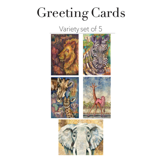 Set of 5 "Africa" Greeting Card