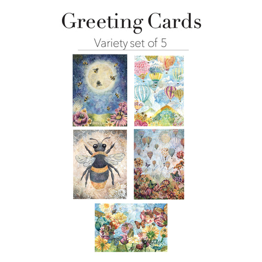 Set of 5 "Bee" Greeting Card