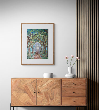 "The Arch of Echoing Leaves" Framed Print