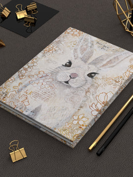 Hard Cover Journal - Golden Bunny