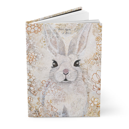 Hard Cover Journal - Golden Bunny