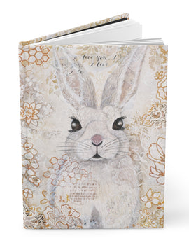 Hard Cover Journal - Golden Bunny