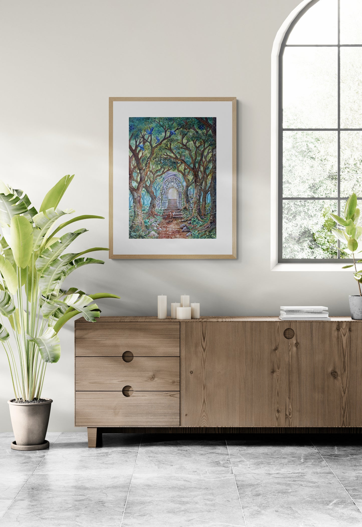 "The Arch of Echoing Leaves" Framed Print