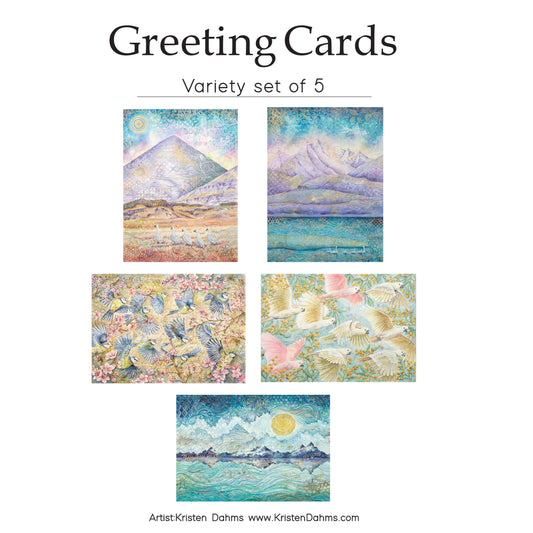 Set of 5"Serenity" Greeting Card