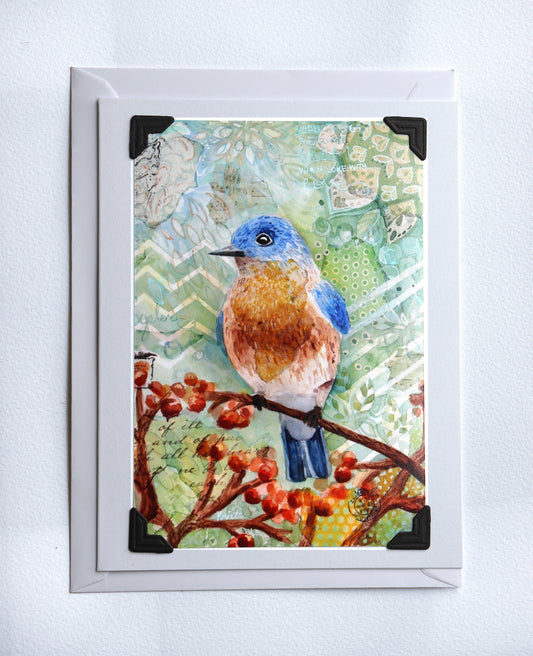 "Little Blue Bird" Greeting Card