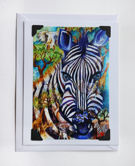 "Zebra" Greeting Card